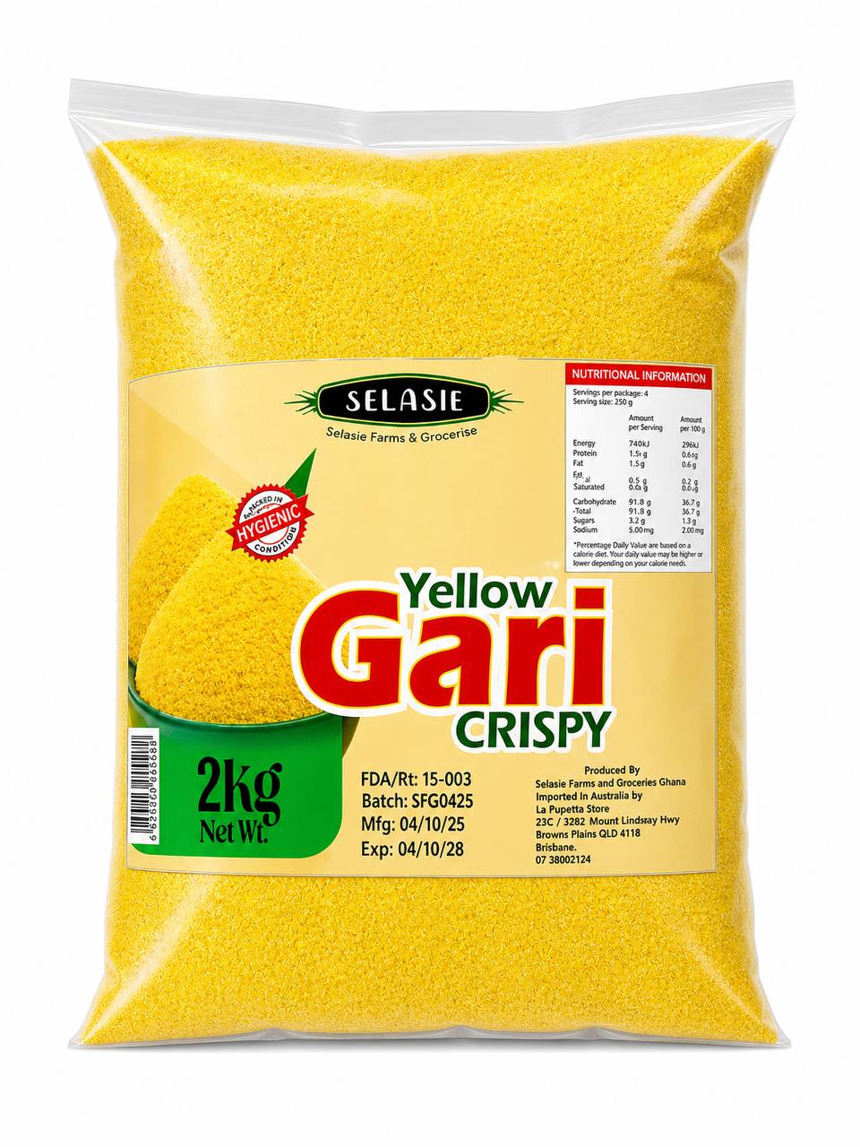 Selasie Yellow Gari Crispy